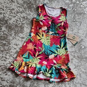 Dona Jo Pickleball Tropical Print Dress NWT SzM